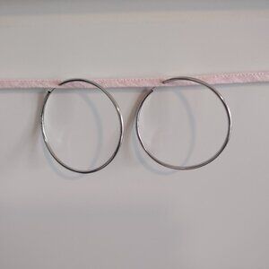 Vintage silver loop earrings
